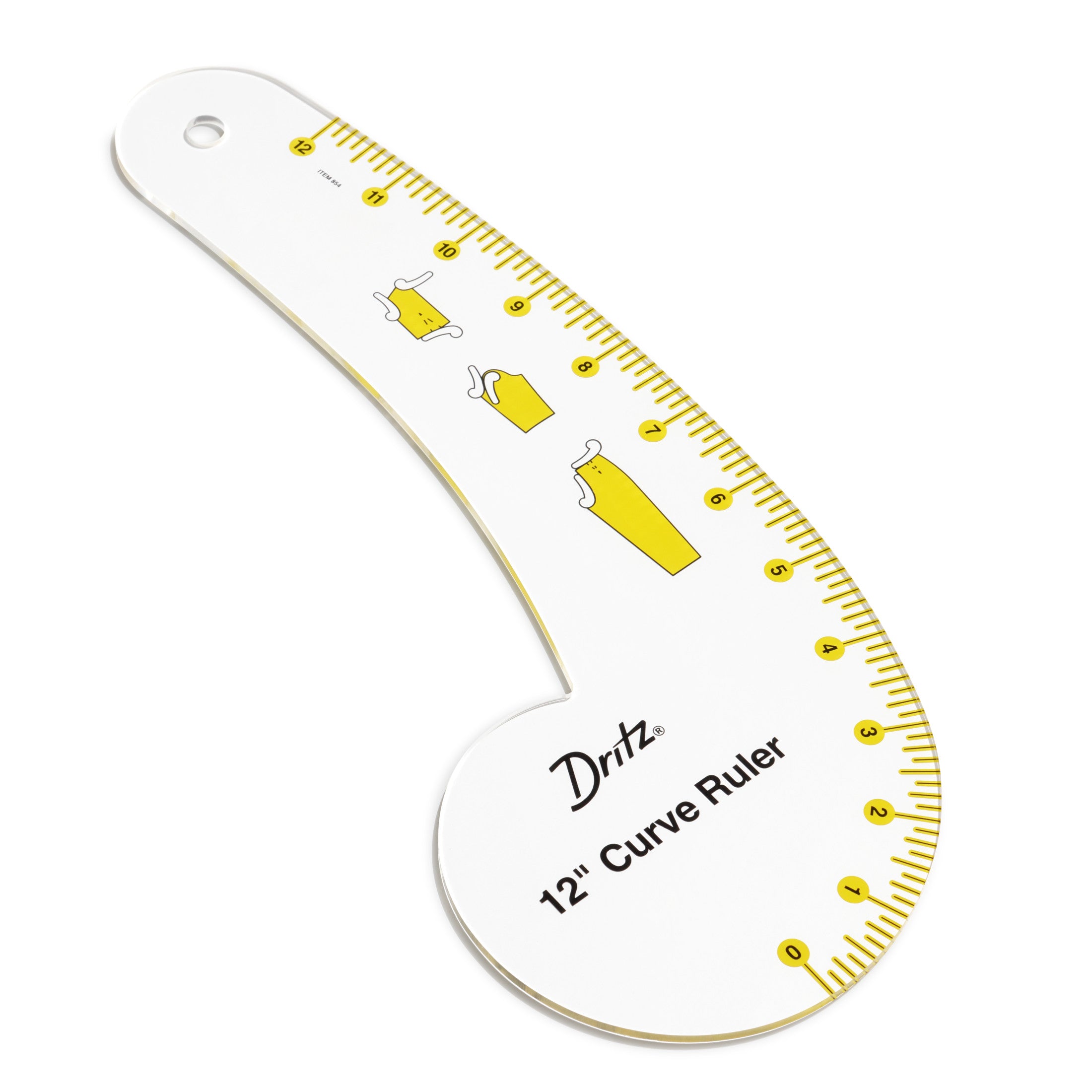 Dritz 854 règle courbe 12" patron retouche acrylique