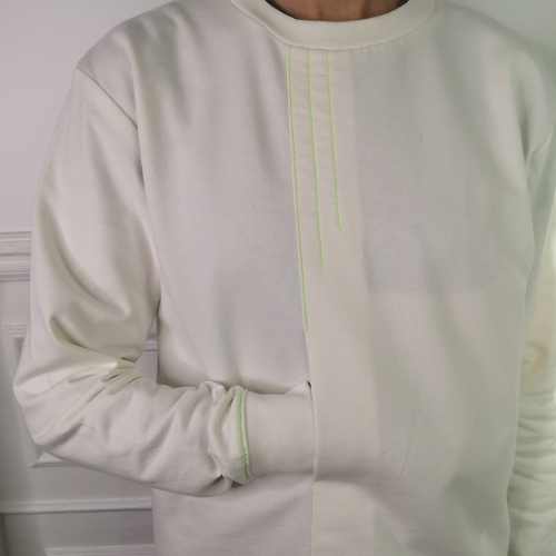 Kitac Kits couture faciles sweatshirt Graphic femme molleton Vol Blanc