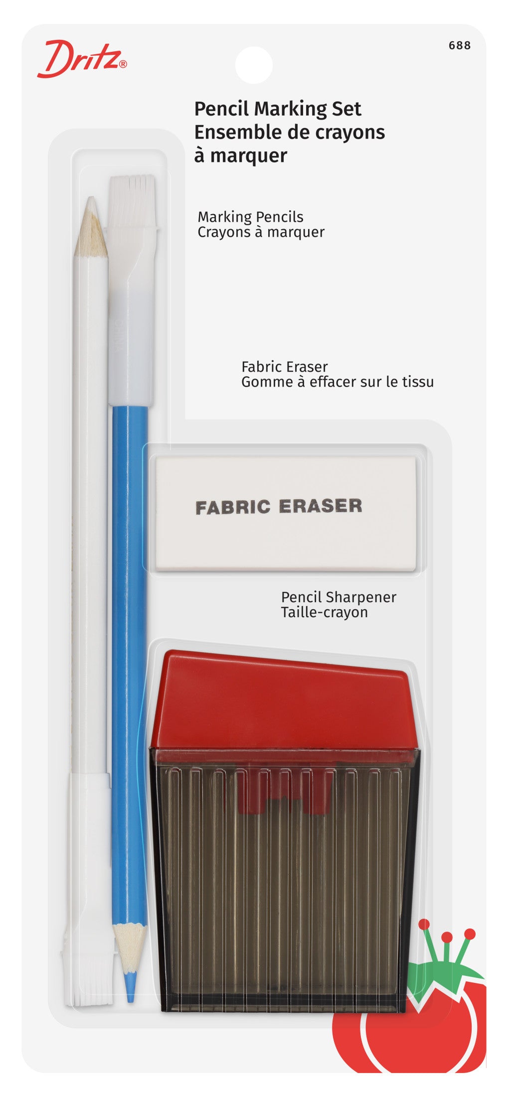 Dritz Marking & Measuring 688 crayons marquage blanc bleu kit