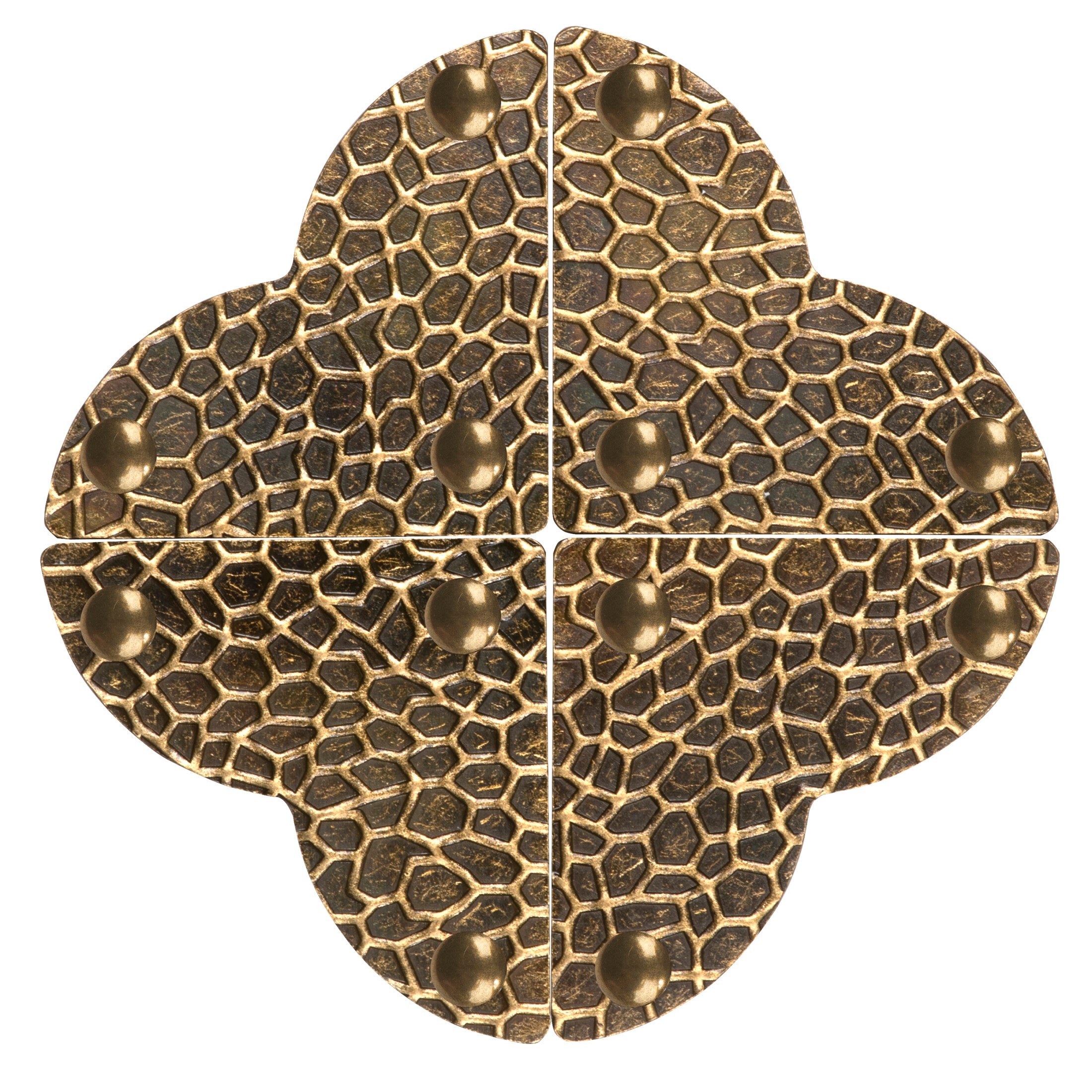 Dritz Home Décor Coins Quatrefoil Petit Laiton Antique 4 pcs