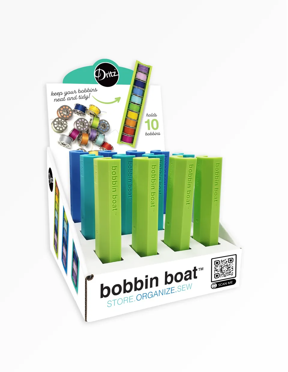 Dritz Sewing Baskets Boîte canettes Bobbin Boat rangement