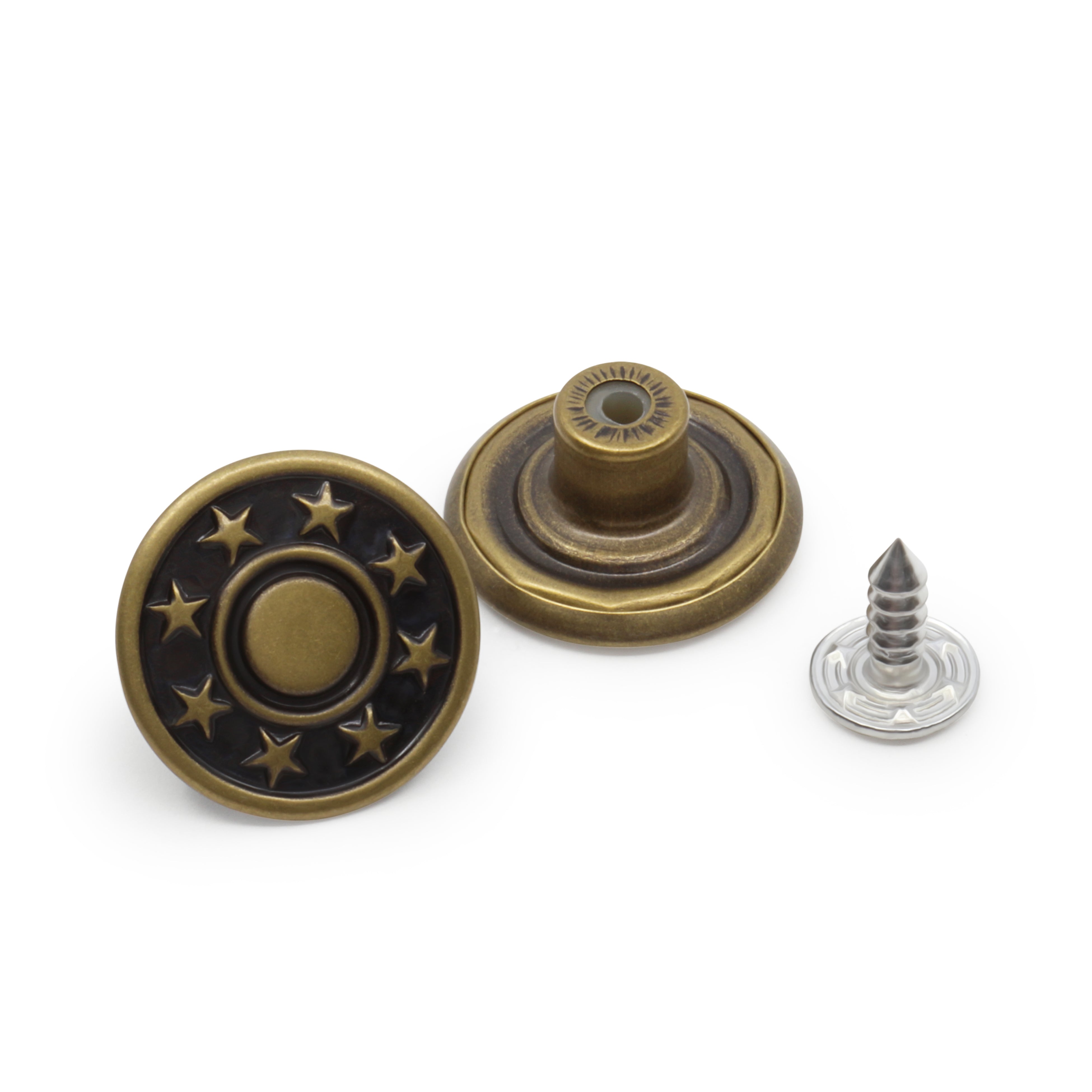 Dritz Jean Buttons bouton jean laiton antique x6 sans couture