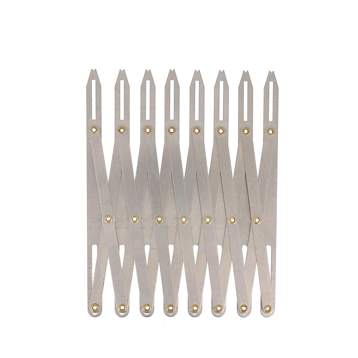 Bohin Jauge boutonnières argenté alu extensible 8,7 cm