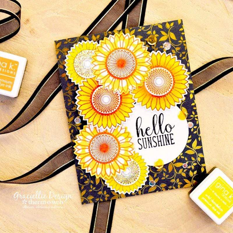 HeatnBond Gina K. Designs Fancy Transfer Foil doré Wild Dandelion 12 feuilles