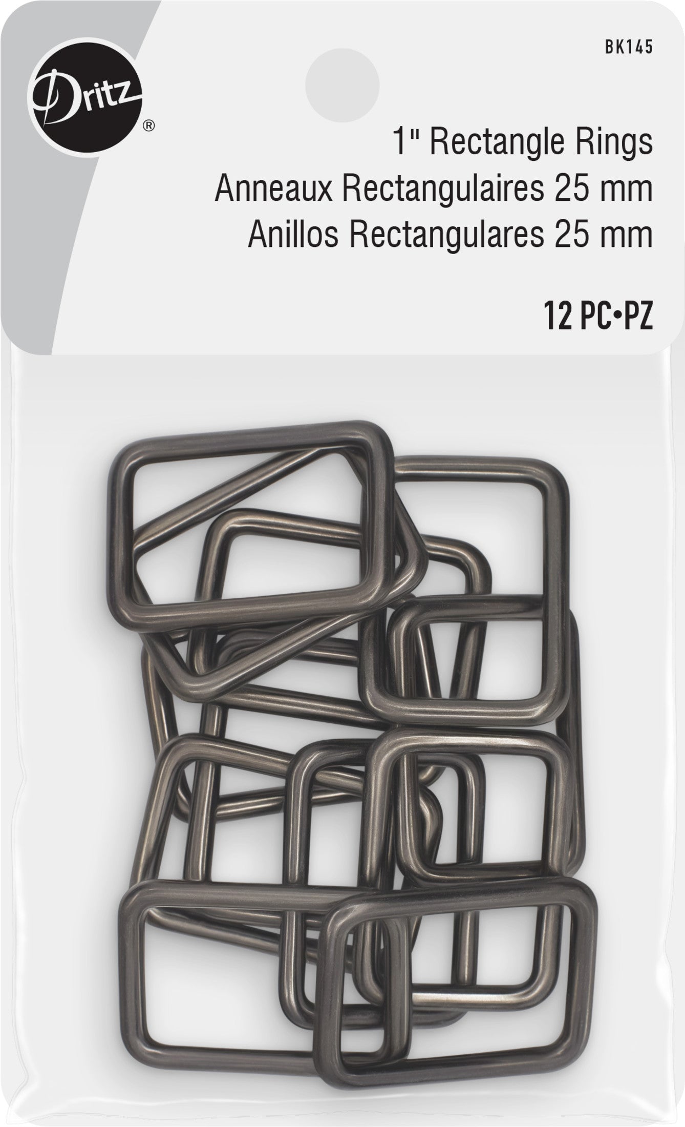 Dritz Rings anneau rectangulaire nickel 25 mm x12