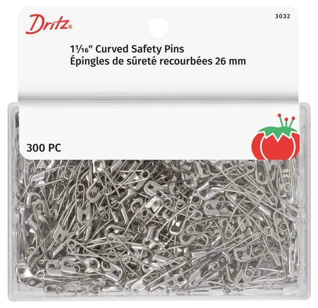 Dritz épingles de sûreté courbes nickel 27 mm 300 pcs