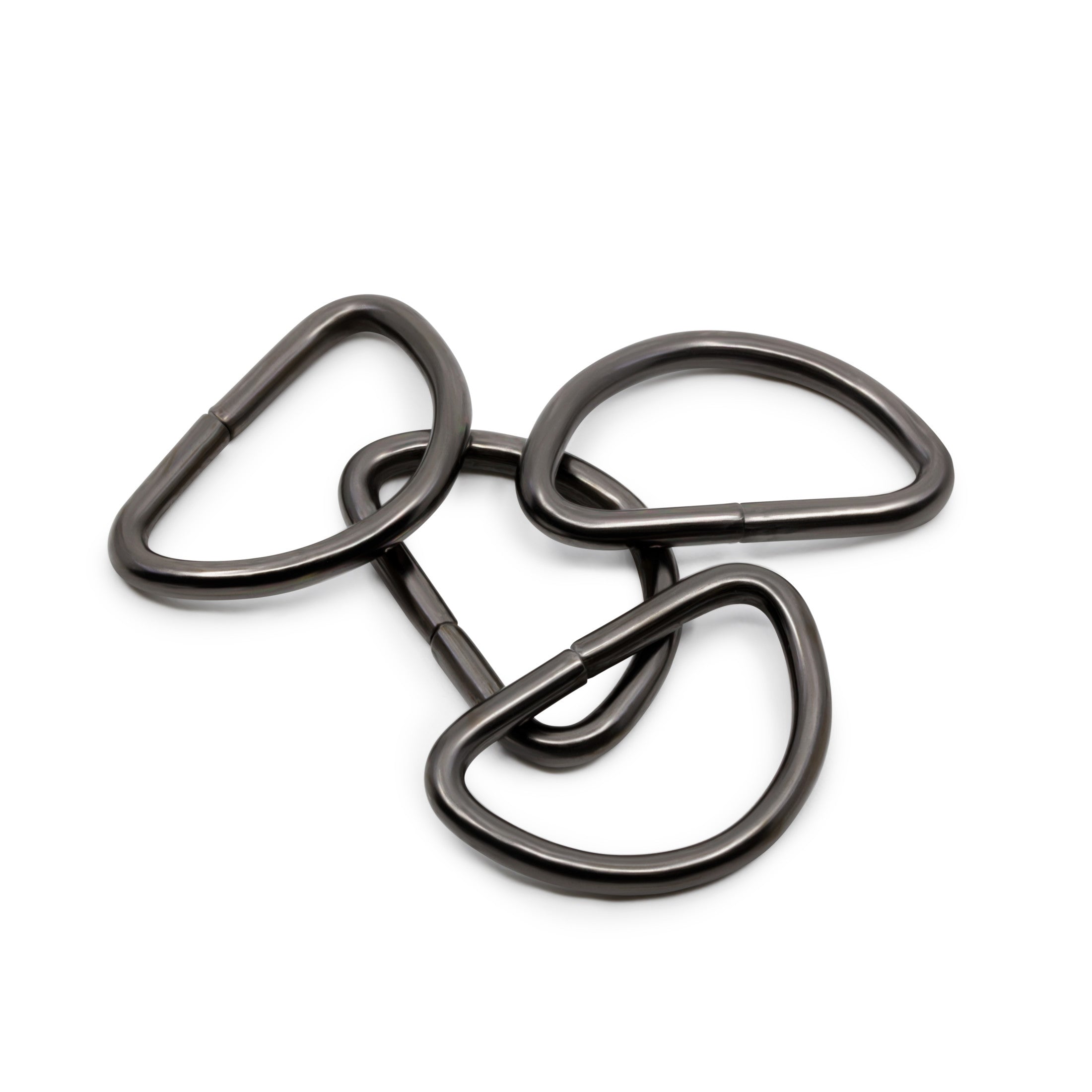 Dritz Anneaux en D 19 mm Noir x4 Sangle Sac