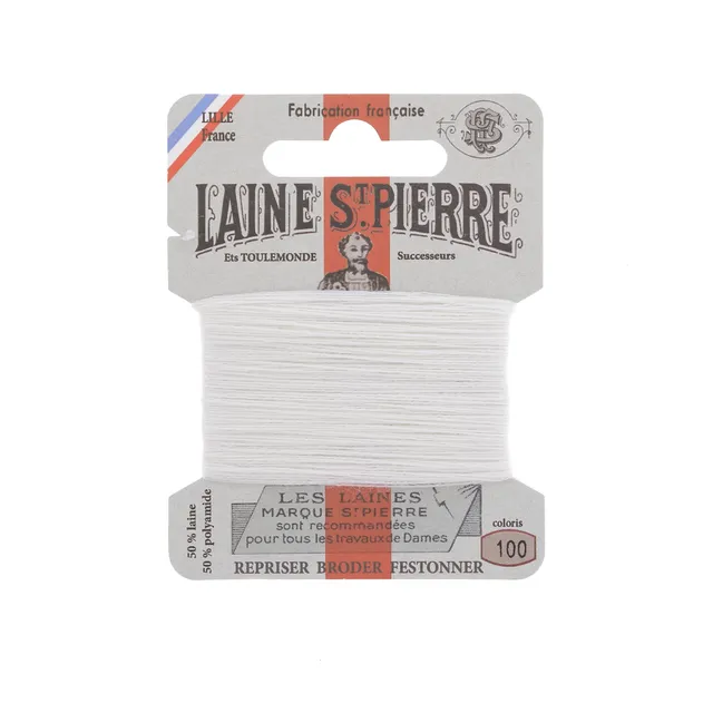 Fil Au Chinois Laine St Pierre fil broderie laine neutre Blanc 100