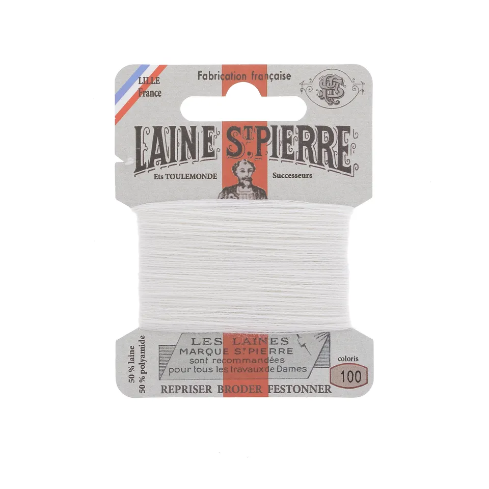 Fil Au Chinois Laine St Pierre fil broderie laine neutre Blanc 100