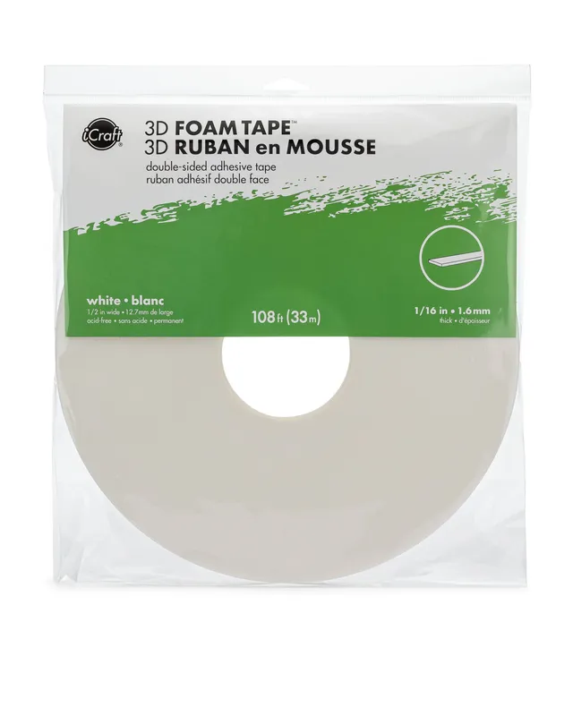 HeatnBond iCraft ruban mousse 3D blanc 12mm x33m