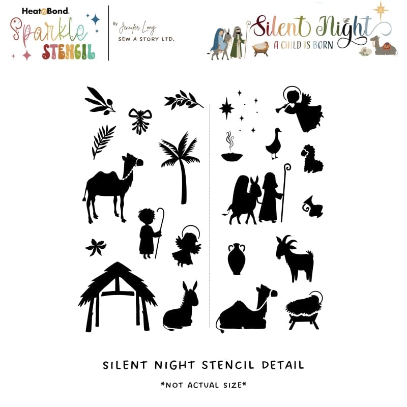 HeatnBond Sew a Story Silent Night pochoir 15x15 cm