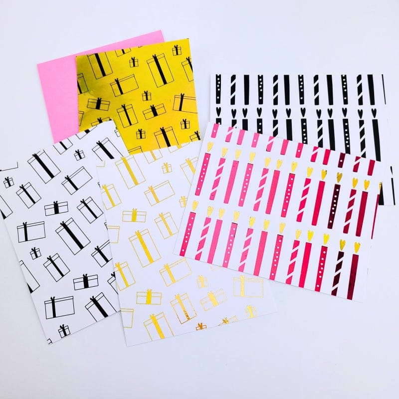 HeatnBond Deco Foil Birthday Wish cartes toner x8 A2