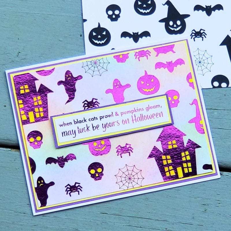 Deco Foil Toner Card Haunted cartes halloween A2 x8