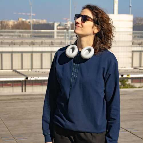 Kitac Kits couture faciles sweatshirt Graphic femme molleton Vol Blanc