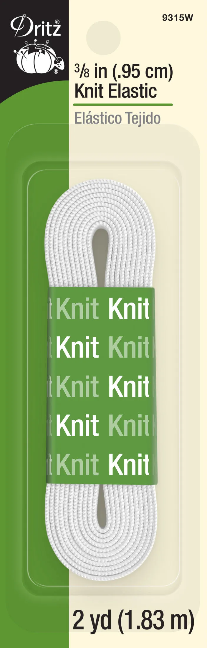 Dritz 9315W élastique tricot blanc 10 mm 1,82 m