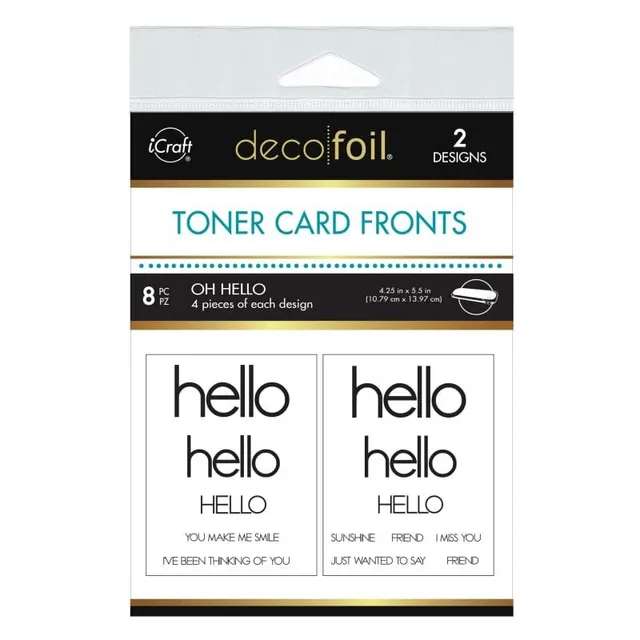 HeatnBond Deco Foil Oh Hello carte A2 8 feuilles toner