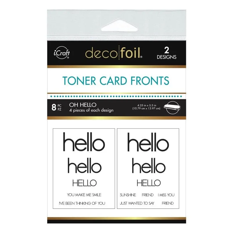 HeatnBond Deco Foil Oh Hello carte A2 8 feuilles toner