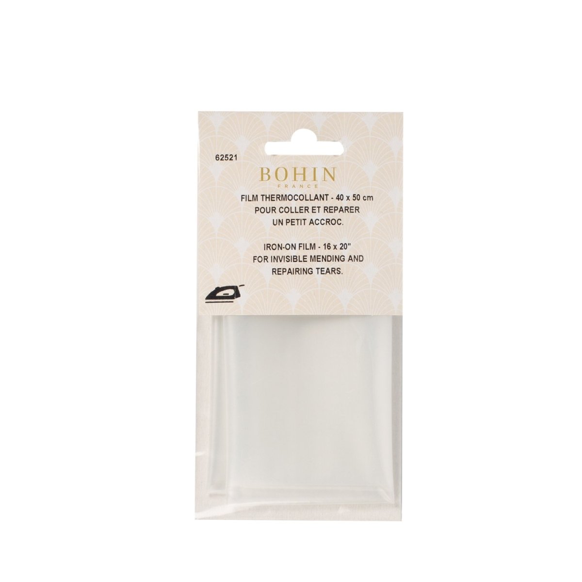 Bohin Film transparent thermocollant 40x50 cm réparation
