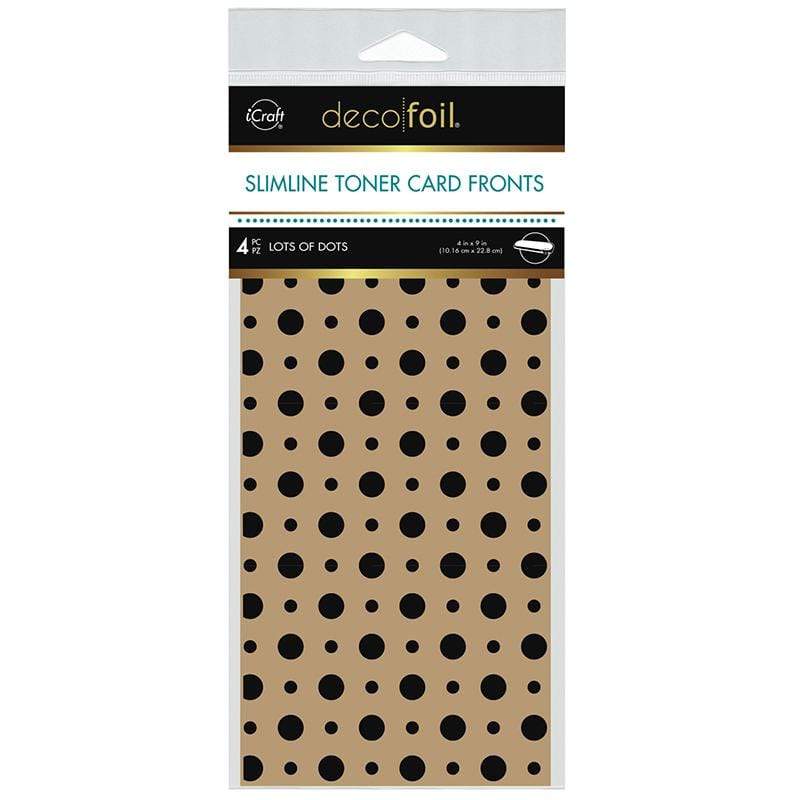 HeatnBond Deco Foil Kraft Slimline Lots of Dots carte toner 10x23 cm