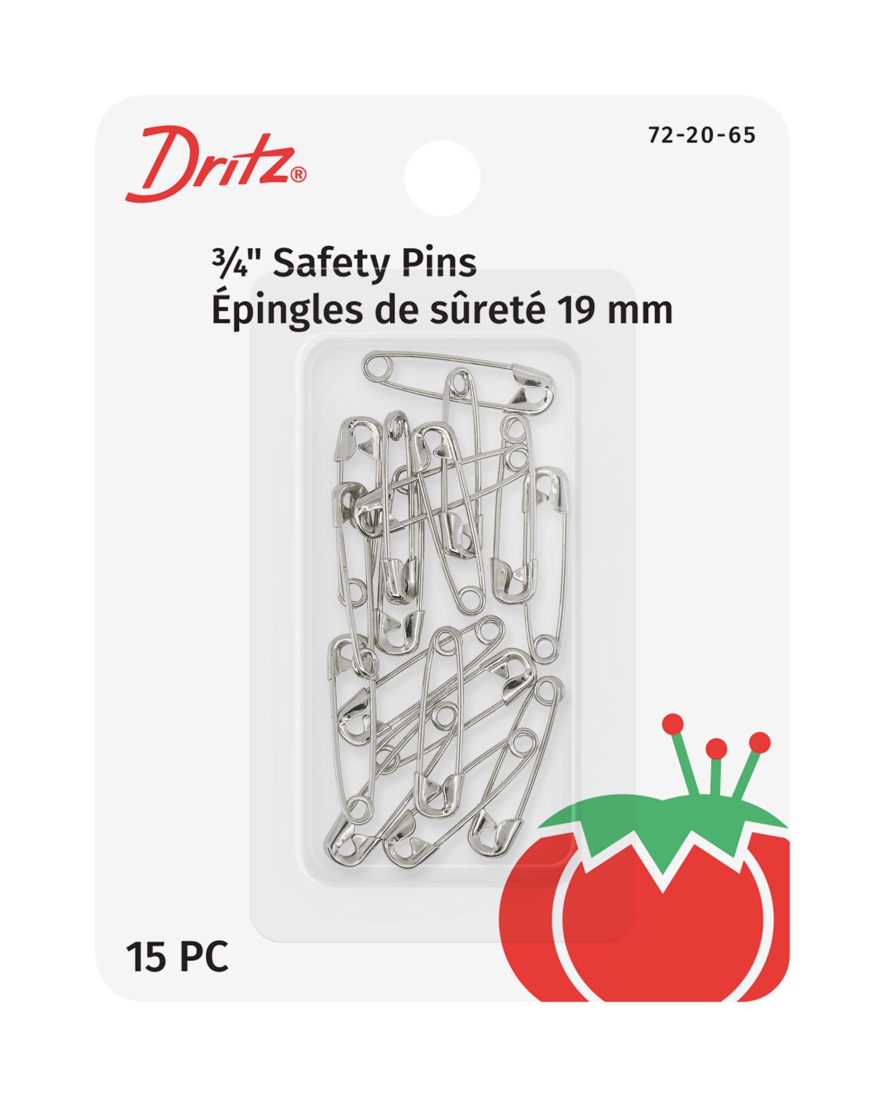 Dritz épingles de sûreté 3/4" nickel 15 pièces