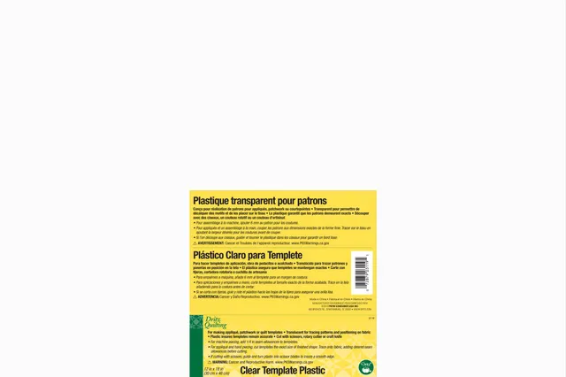 Dritz Gabarit Plastique Transparent 30x45 cm Pièce