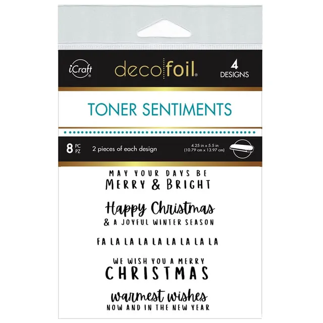 HeatnBond Deco Foil Merry Moments cartes toner x8 A2