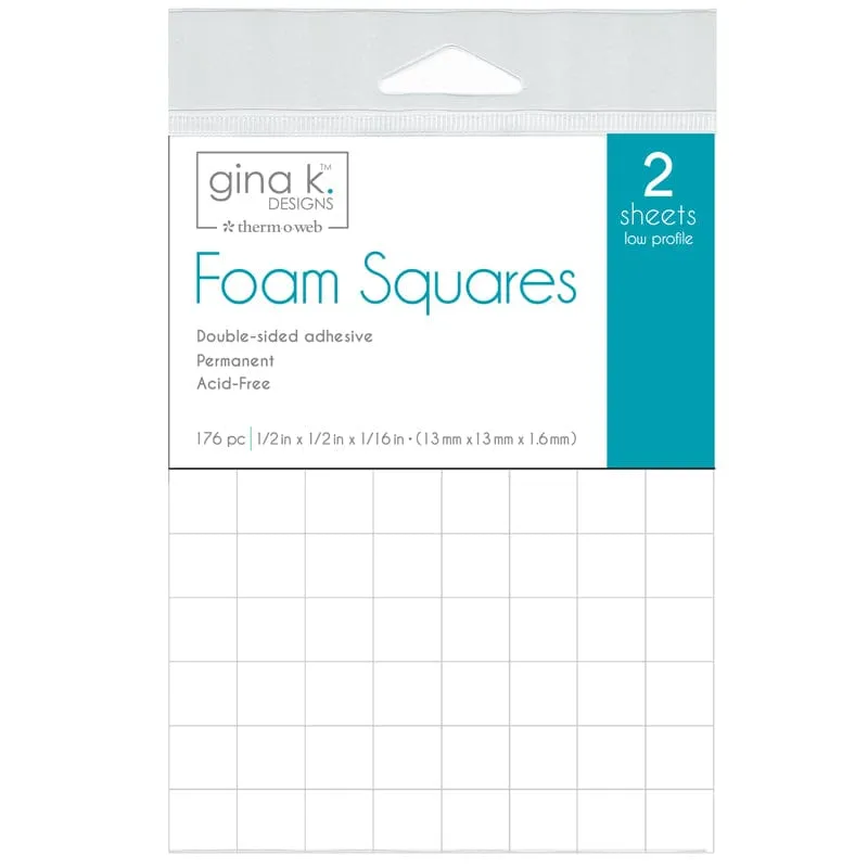 Gina K. Designs mousse adhésive blanche 1,27 cm 176 pcs