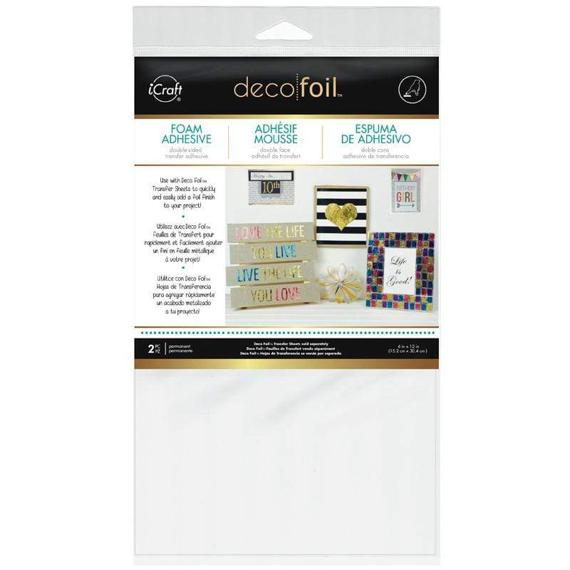 HeatnBond Deco Foil Foam mousse adhésive blanche 2 feuilles 15x30