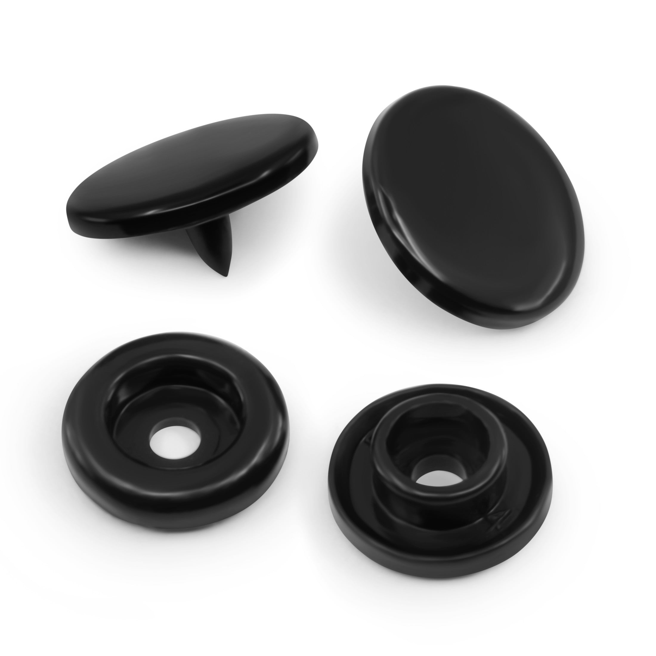 Dritz Fasteners boutons pression plastique noir 12 mm 60 jeux