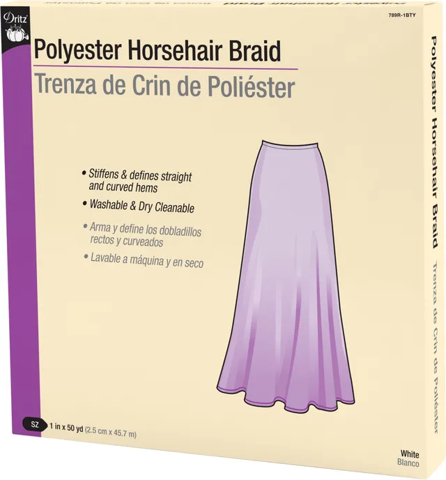 Dritz Crin polyester blanc 25 mm 50 yards ourlet