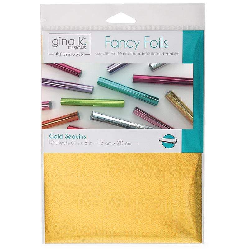 HeatnBond Gina K. Designs Fancy Foil holographique Gold Sequins 12 feuilles
