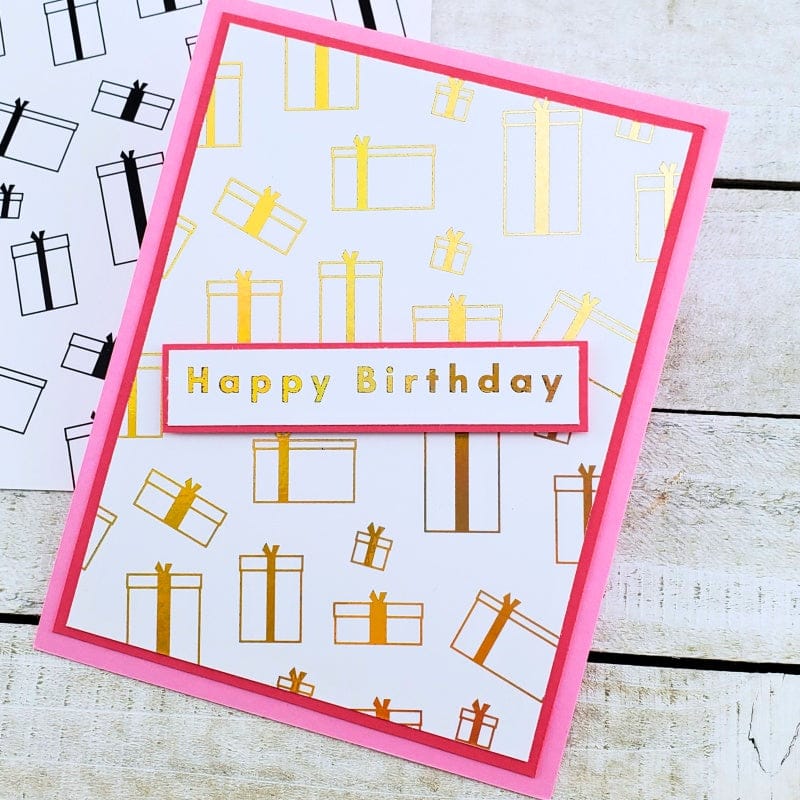 HeatnBond Deco Foil Birthday Wish cartes toner x8 A2
