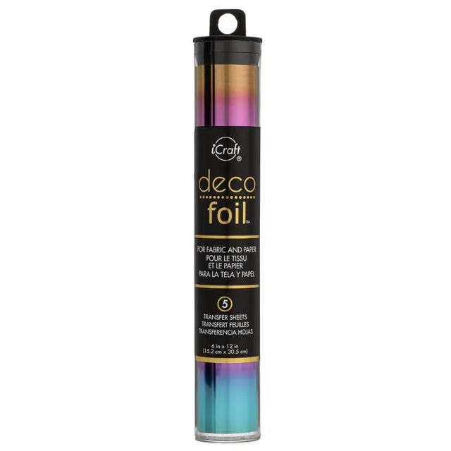 Deco Foil feuilles transfert Mystic Rainbow 15x30cm x5