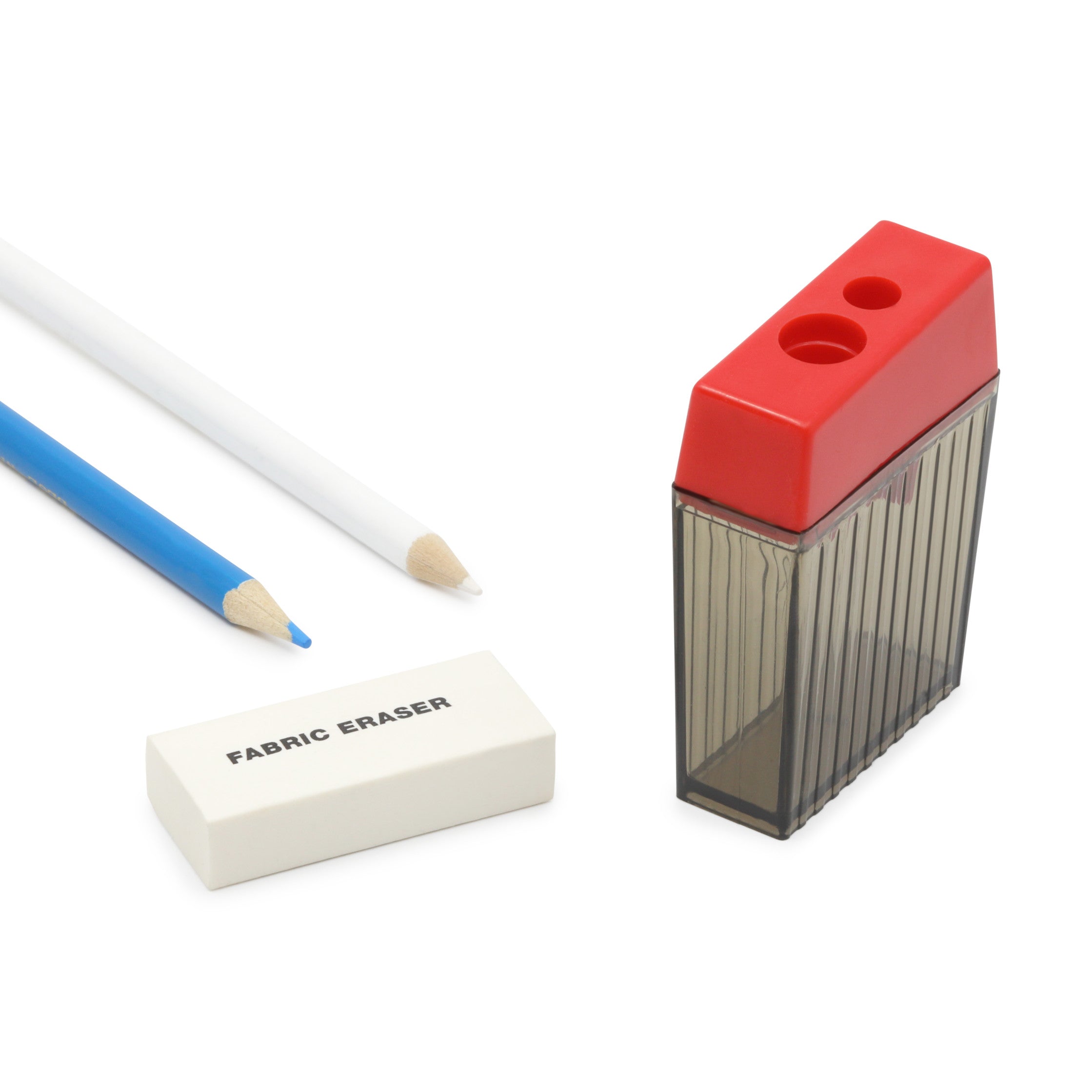 Dritz 688 Crayons Craie Couture Blanc Bleu avec Gomme