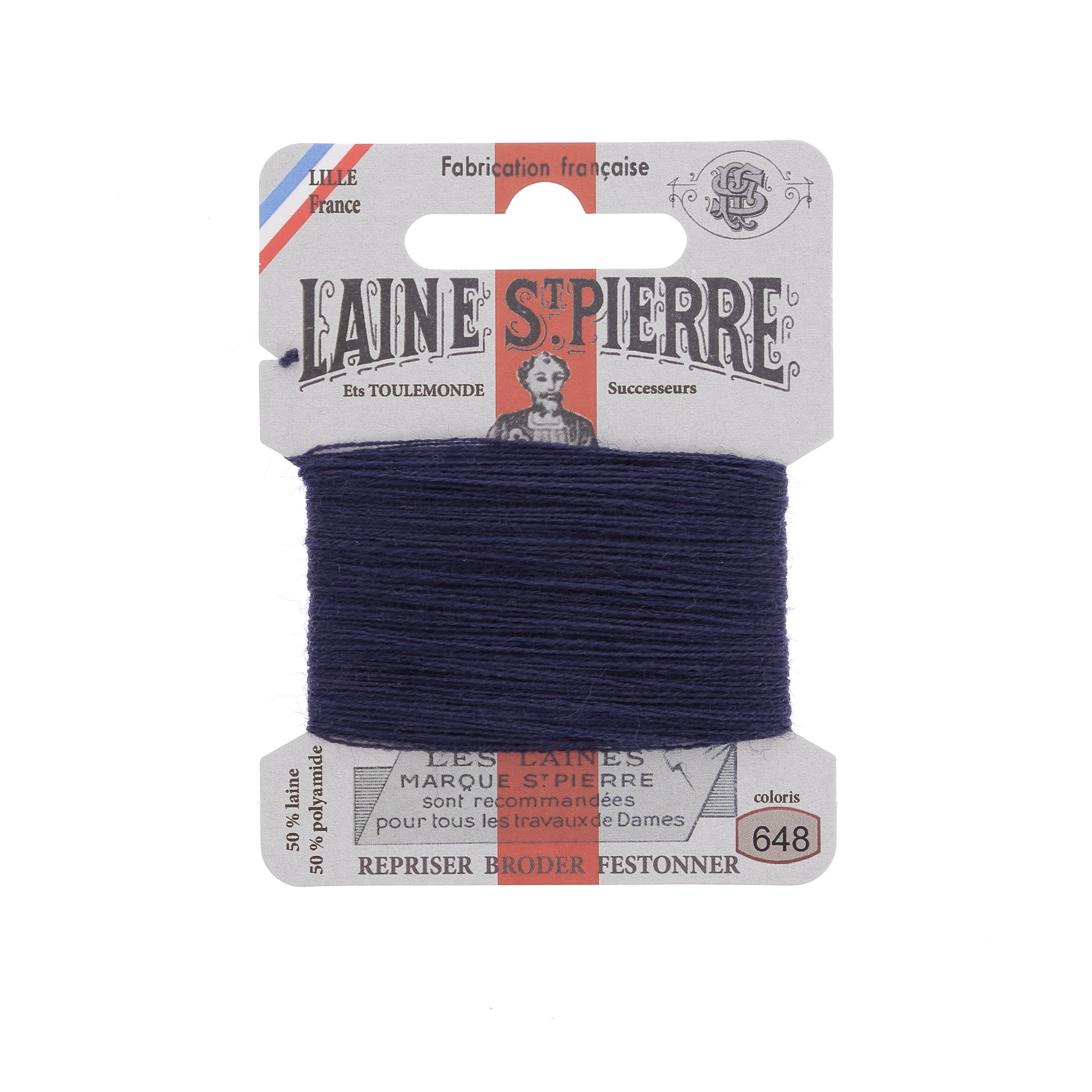 Laine St Pierre Fils Fil à broder laine Collection 1847 bleu