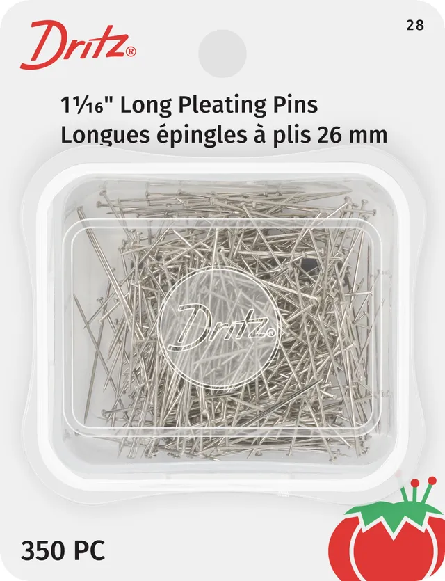 Dritz 28 épingles droites fines nickel 27 mm 350 pièces
