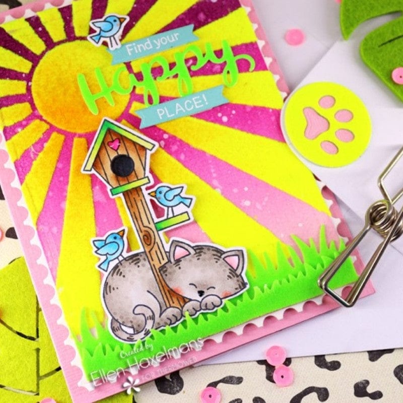Rina K. Designs Neon Flock Screamin Green feuille velours 6 feuilles