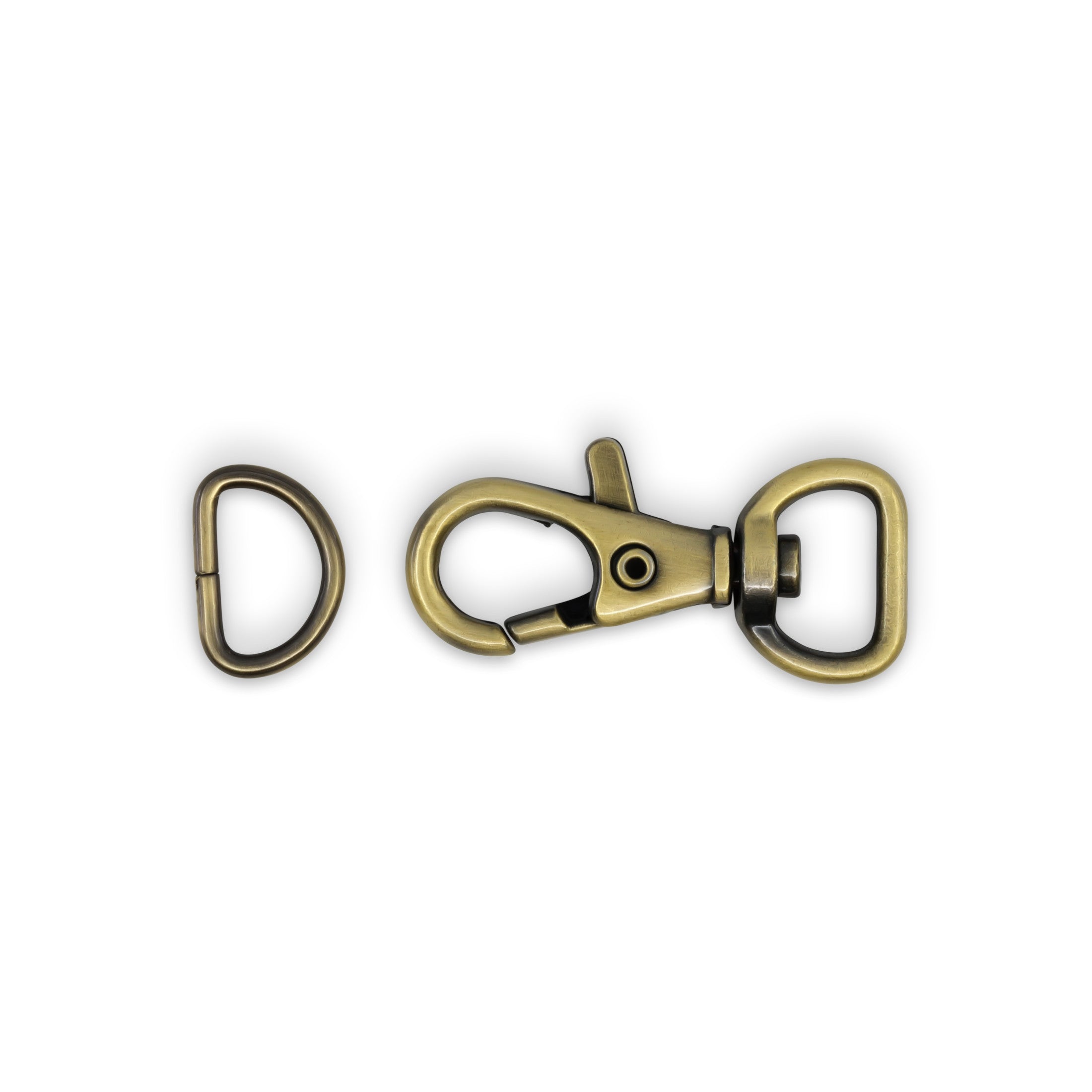 Dritz mousqueton + anneau D laiton antique petit