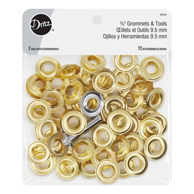 Dritz œillets 3/8" 10 mm doré outils pose lot 72