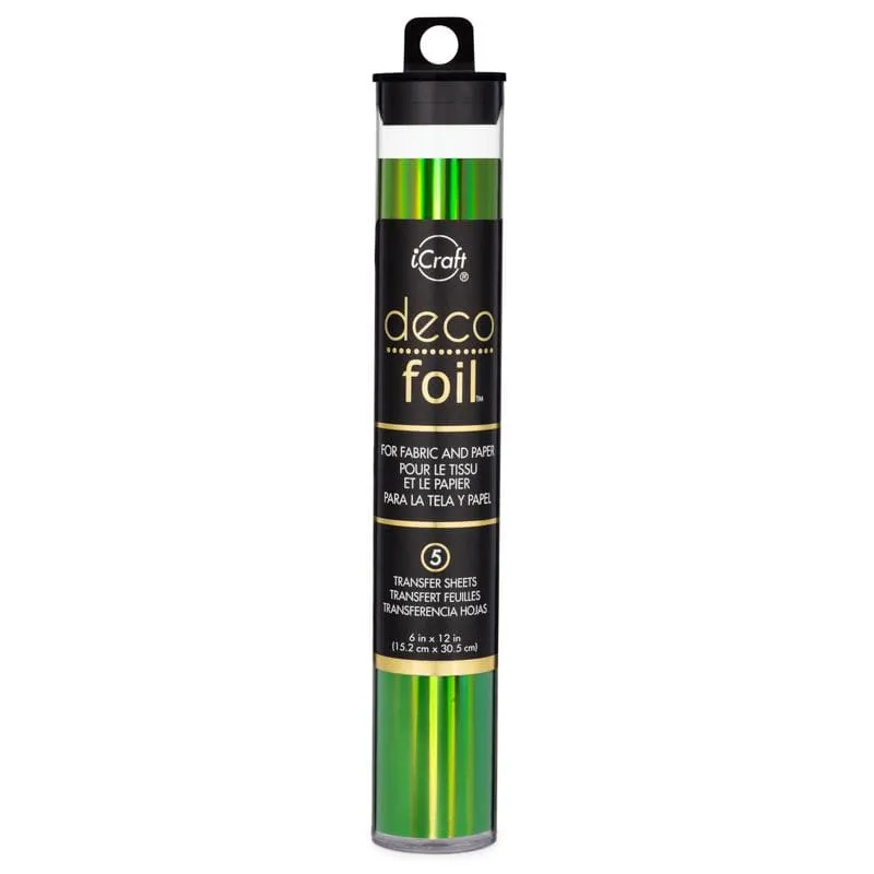 HeatnBond Deco Foil feuille transfert Lily Pad 5 feuilles holographique