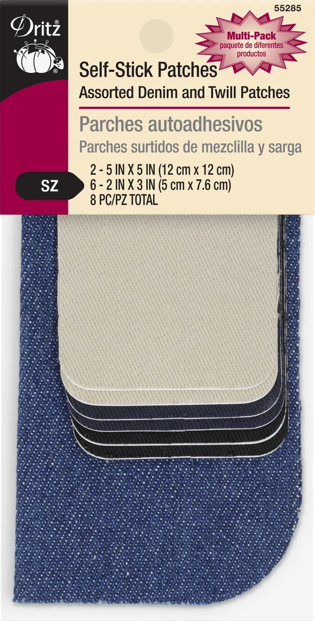 Dritz 55285 patchs autocollants jean assortis 8 pcs