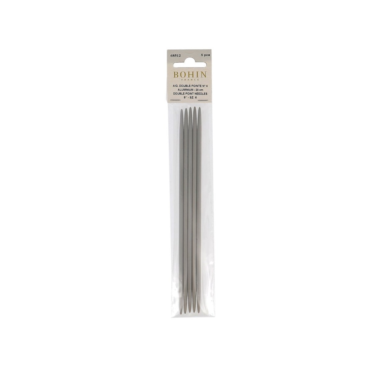Bohin Aiguilles double pointe alu 19 cm N°3 chaussettes