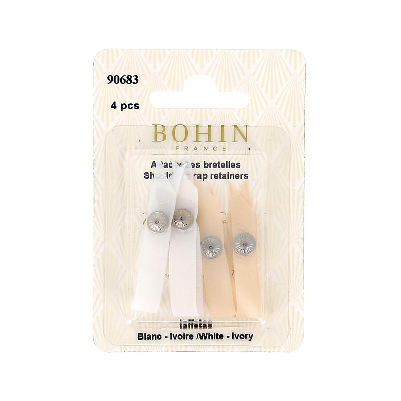 Bohin Accessoires lingerie attache bretelle Noir x4