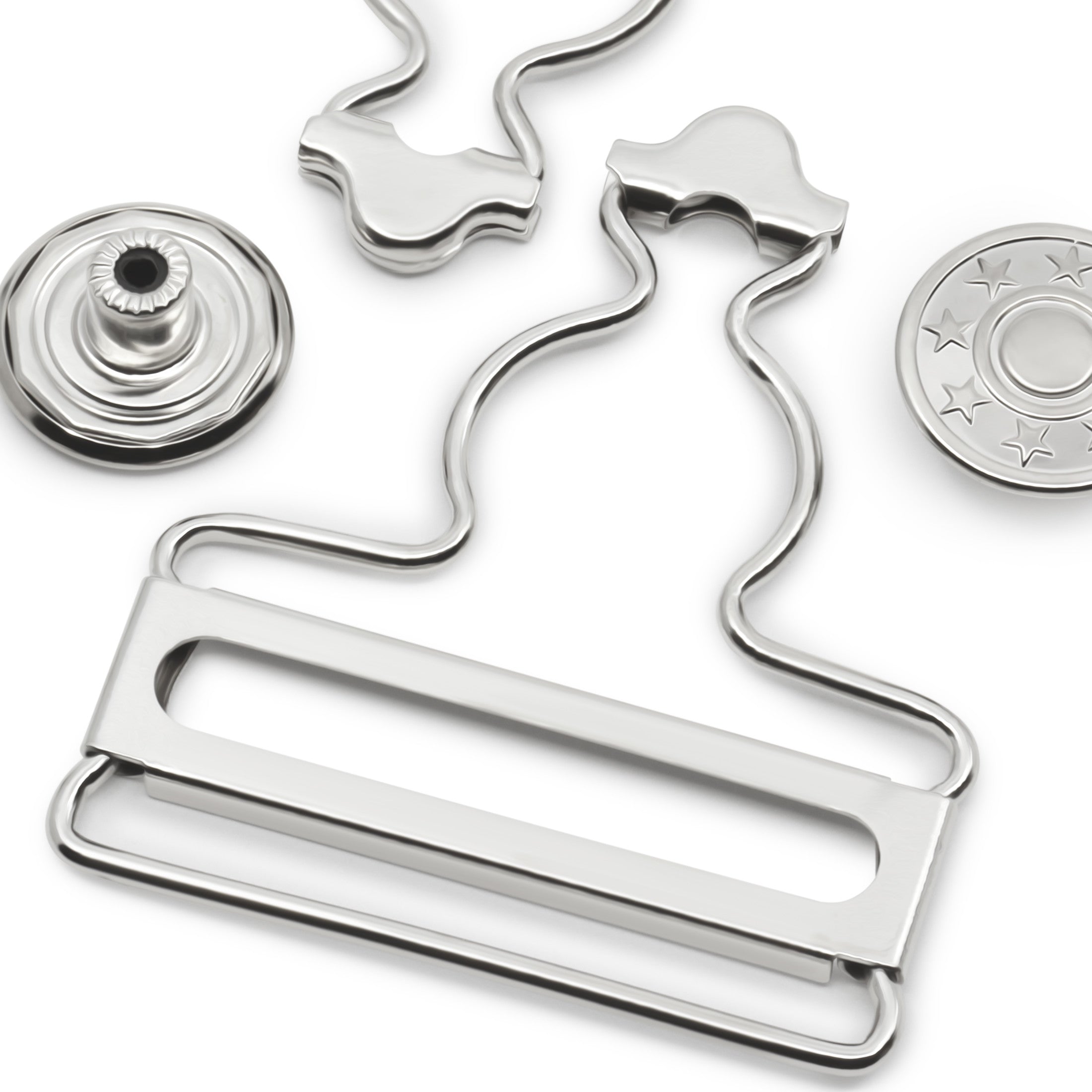 Dritz Fasteners 88-65 boucle salopette nickel 40 mm 2 pces