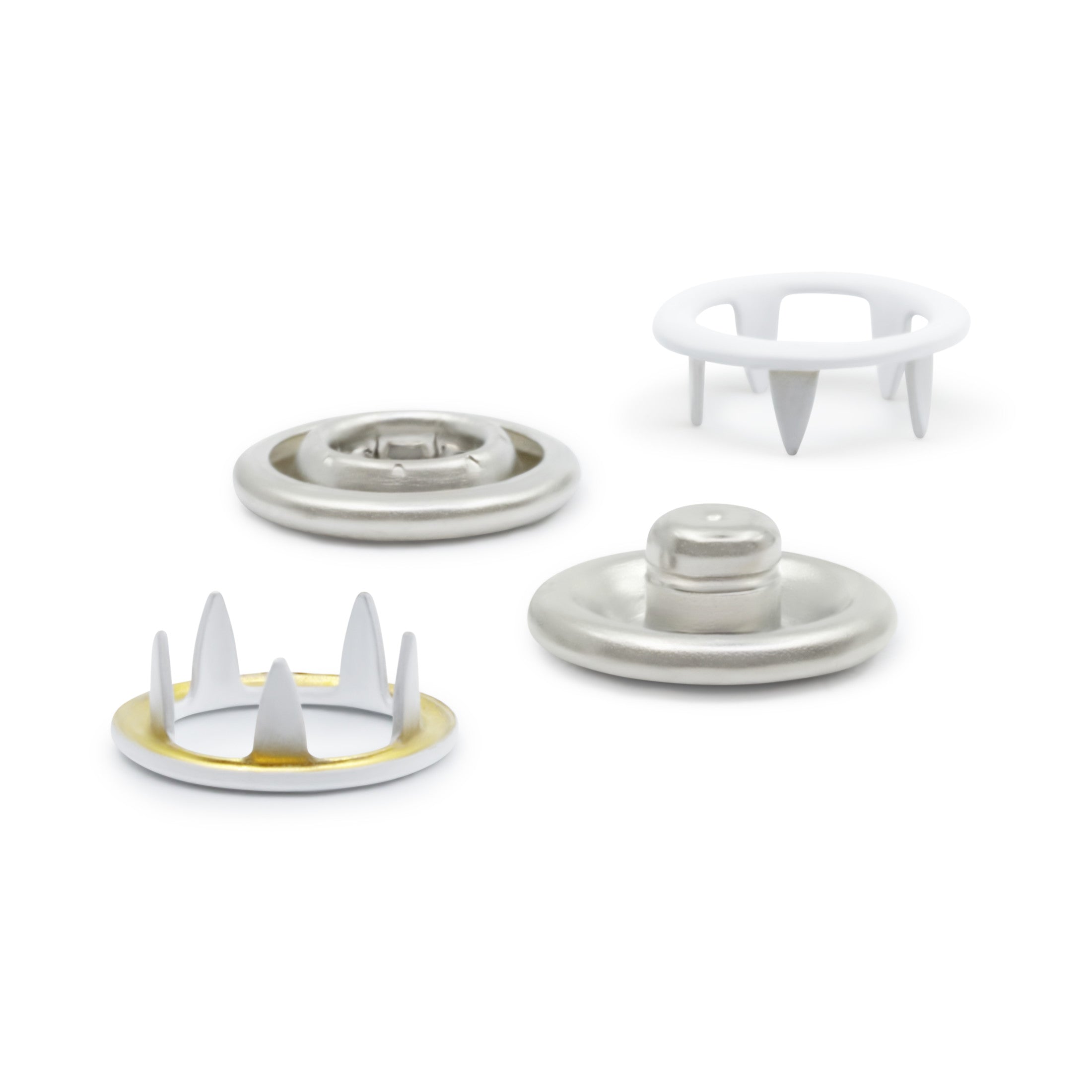 Dritz boutons pression 11 mm blancs 7 jeux