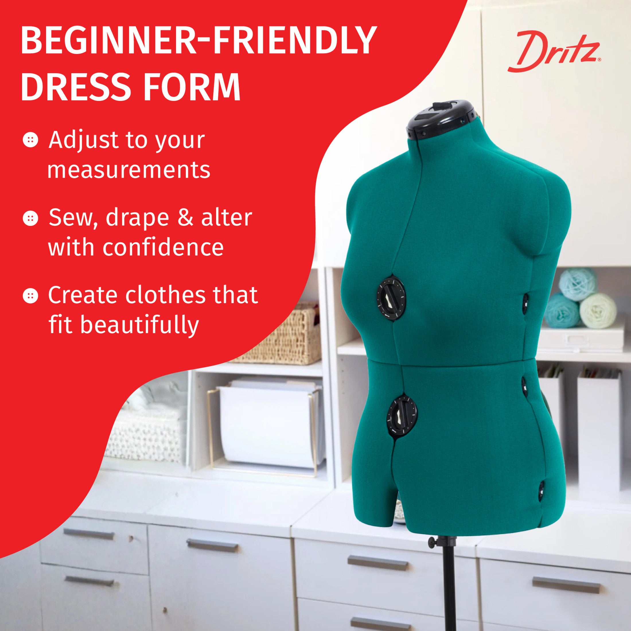 Dritz Sew You mannequin couture réglable Small vert