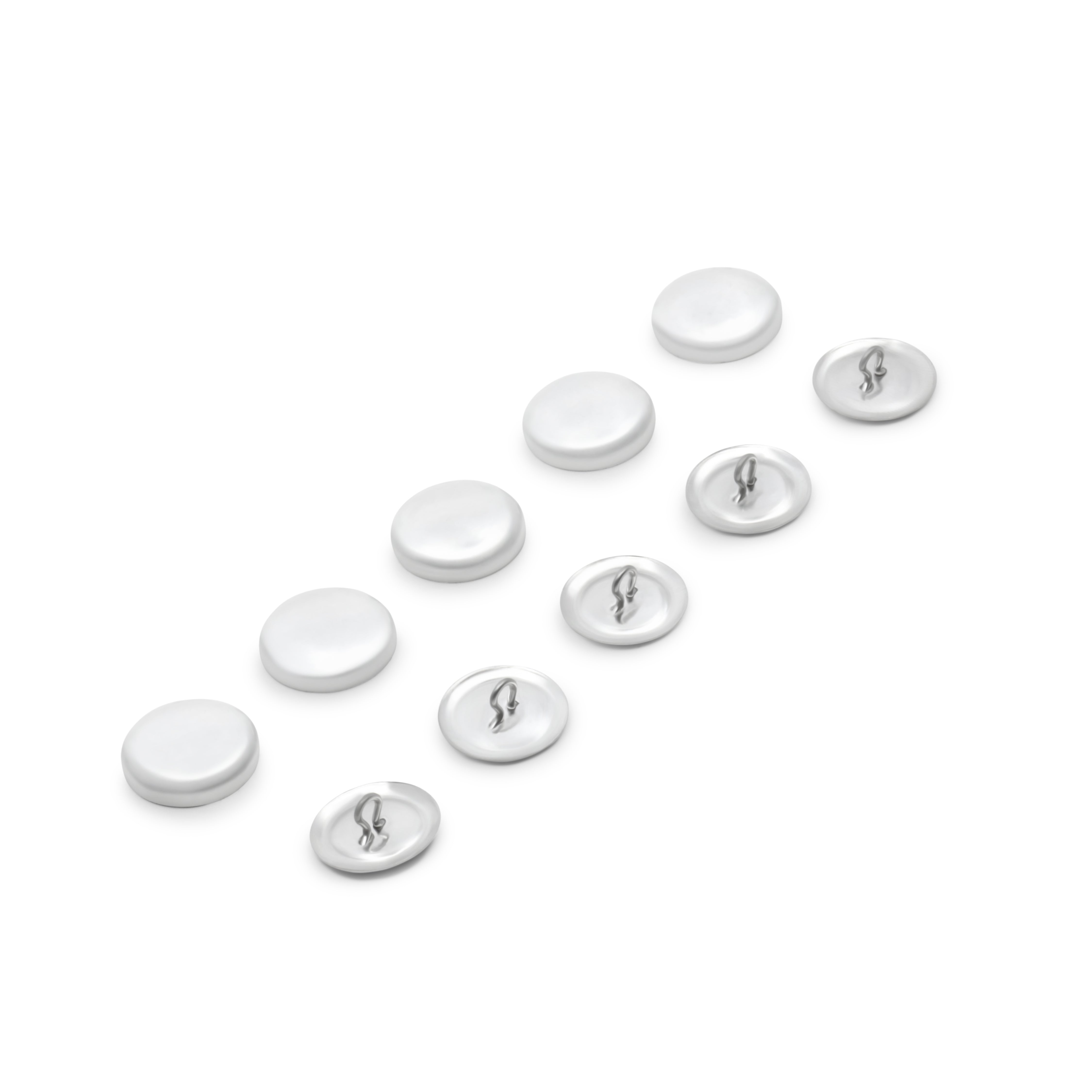 Dritz Recharge Boutons à Recouvrir 15 mm Argent Tissu