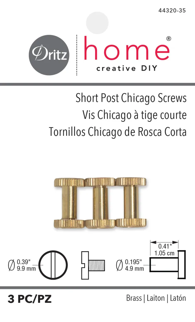 Dritz Vis Chicago Tige Courte Laiton x3 Cuir Tissu