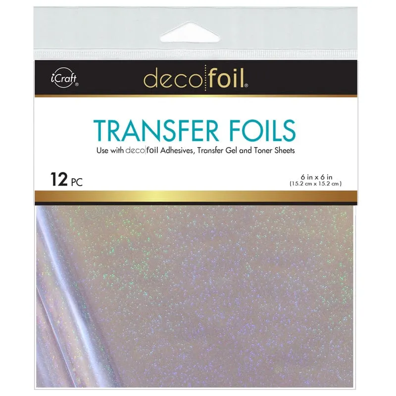 HeatnBond Deco Foil feuille transfert Silver Sparkle argent 12 feuilles