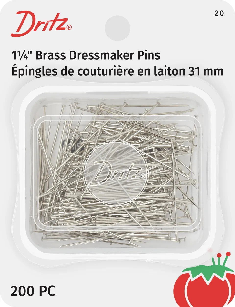 Dritz Épingles Couture Nickel 32mm x200 Tissu Moyen